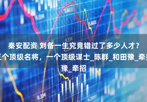 秦安配资 刘备一生究竟错过了多少人才？三个顶级名将，一个顶级谋士_陈群_和田豫_牵招