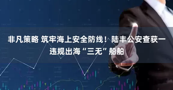 非凡策略 筑牢海上安全防线！陆丰公安查获一违规出海“三无”船舶